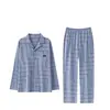 Pijama Popular para Hombre, Primavera y Otoño Imitación Algodón Manga Larga 2026 Nuevo Estilo Cárdigan que se Puede Usar Afuera, Conjunto de Ropa para el Hogar Otoño e Invierno Venta al por Mayor
