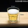 Vaso de Vidrio Templado Vaso de Cerveza Ktv Vaso Octagonal Vaso Espesado para Licores Vaso Cuadrado Estilo Chino Suministro Exclusivo Transfronterizo