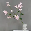 Orquídea Dança da Garça Artificial Adereços para Fotografia de Casamento Arranjo de Flores Decoração Materiais de Flores de Seda Ornamentos de Decoração para Casa Flores Artificiais