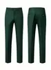 Directo del fabricante: conjunto de traje de dos piezas para hombre color verde oscuro, vestimenta formal de negocios casual, atuendo de boda para novio y padrinos de boda