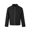 Estilo Old Money Jaqueta Curta Bordada com Padrão Escuro Masculina Cleanfit Design de Alto Padrão Ombreira Jaqueta Solta Tendência