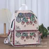 Bolsa de jacquard bordada en lienzo estilo étnico de Yunnan, funda de sofá, mochila casual de viaje para mujer, mochila bordada con hilo dorado, bolso de pecho