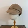 Gorra de Boina Estilo Coreano Pied de Poule, Boina Octagonal Femenina Retro de Ala Ancha, Boina Artística Versátil, Boina de Pintor