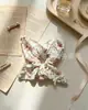 Goma de pelo cuadrada retro francesa para coleta, scrunchie artístico de estilo de hada, bufanda para mujer, accesorios, al por mayor en stock