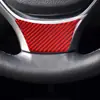 Adecuado para BMW Serie 5 interior modificado 528 525li F10 fibra de carbono rojo pegatina decorativa para volante