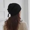 Cachecol 2026 Outono/Inverno Novo Chapéu Feminino Padrão Diamante Borda Enrolada Cordão Soltinho Quente Proteção para Orelhas Gorro Casual de Tricô