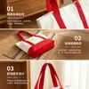 Bolsa de Lona con Bolsillo Cosido Personalizada en Blanco Bolsa de Tote de Lona DIY Impresa con Logo Bolsa de Lona de Gran Capacidad Personalizada