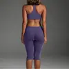 Conjunto deportivo de secado rápido para exteriores Chen Shijie con almohadillas en el pecho, conjunto de sujetador de yoga para usar por fuera, ropa de yoga que realza el busto