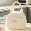 Nueva bolsa de almuerzo de pana media luna, bolsa de lonchera portátil, adecuada para estudiantes y trabajadores de oficina