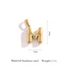 Accesorios de Colgante de Letra Inglesa Joyería Exquisita de Acero Inoxidable Accesorios para Collares Joyería Hecha a Mano para Bricolaje Versátil para Mujeres