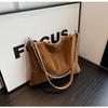Bolso de Cadena Retro Francés de Cuero Suave Gamuza Mate para Mujer 2024 Nuevo de Moda Gran Capacidad para el Trabajo Hombro Cruzado