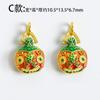 Colgante Bestia Tragadora de Oro de Latón Accesorios de Joyería DIY Mascota Método Antiguo Azul Quemado Colgante Pequeño