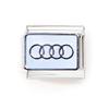Módulo de logotipo de carro de luxo mundial de personalidade da moda DIY atacado personalidade alto senso elástico pulseira de aço inoxidável caseira