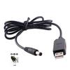 Línea elevadora de energía USB 5V a DC9 V/12V línea convertidora elevadora con cabezal 8DC línea de transferencia multifunción