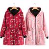 Otoño e Invierno Forrado de vellón Peto Grueso para Mujer Ropa Exterior Cálida Delantal para el Hogar Cocina Antiincrustante Ropa de Trabajo Abrigo Estilo Coreano