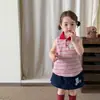 Ropa Infantil Zhele Conjunto para Niñas Ropa Deportiva de Verano 2026 Ropa para Niños Niña Pequeña Vestido Chaleco Cuello Polo Pantalones