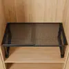 Prateleiras divisórias para guarda-roupa, divisores de armário, prateleiras expansíveis para armazenamento para quartos, divisores de sapateira e soluções de armazenamento versáteis
