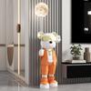Decoración de suelo de oso violento para habitación infantil Chen, mueble de TV, sofá, luz de estrella, regalo de inauguración de la casa