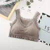 Ropa Interior Femenina Antideslizante de Encaje Encaje Espalda Hermosa Base Recogida Almohadilla Gruesa para el Pecho Envoltura del Pecho Sin Tirantes Femenina Comercio Exterior
