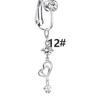Colgante de Ombligo Transfronterizo sin Perforación al por Mayor Comercio Electrónico Amazon Circonita Moda Hoja Amor Joyería de Ombligo