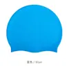 Gorro de buceo y natación transfronterizo cómodo, no restrictivo, de color sólido para niños y adultos, adecuado para cabello largo, gorro de natación de silicona unisex de fábrica