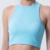 Ropa de Yoga Tejida sin Costuras de una Pieza Camiseta sin Mangas Ajustada para Correr Ropa Interior Deportiva de Resistencia Media