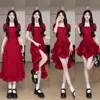 2026 Amazon Mais Vendido Verão Elegante e Fashionável Estilo de Luxo Vestido de Vento Suave com Alças para Mulheres, Estilo Francês