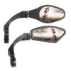 Espejo retrovisor para bicicleta con superficie de espejo de acero inoxidable, plegable y giratorio, reflector plano para bicicletas de montaña, accesorio de ciclismo