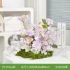 Hy-Dv4Arranjos Florais Artificiais e Decorações com Plantas Verdes para Mesas de Jantar, Exposições de Flores Artificiais de Luxo para Recepções de Hotéis