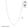Europa y Estados Unidos transfronterizo nuevo collar de plata de ley S925 moda trébol joyería simple micro incrustación tres circonias joyería mujeres