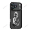 Funda de teléfono con calavera temática oscura y Virgen María para iPhone 17 Pro, suministro transfronterizo, superventas de Halloween, diseño de ventana grande, disponible en varios colores, acabado mate