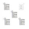 Accesorios para Joyería de Aleación DIY Colgante con Incrustaciones de Diamantes Letra Inglesa 26 Colgante Creativo para Collar Pulsera S137