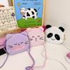 Bolsa de pelúcia estilo coreano fofa mini panda feminina 2024 outono e inverno nova bolsa de corrente transversal de desenho animado bolsa de moedas