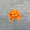 Ramo de flores artificiales de color naranja, hecho a mano, flores de seda para boda, flores decorativas artificiales, venta al por mayor, arreglos florales para boda.