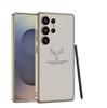 Adecuado para Funda de Teléfono Móvil Samsung S26Ultra, Cuero Liso Cabeza de Alce S25U Agujero Fino Personalizado Anticaídas S24U Funda Protectora