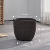 Vaso de cerâmica grossa antigo de grande diâmetro, vaso de cerâmica preta, vaso de cerâmica roxa, vaso de porcelana queimada simples para pátio externo, decoração de varanda