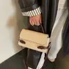 Bolsa de Mão Textura Simples Moda Tendência 2026 Moda Nova Elegante Bolsa de Ombro Único Transversal Bolsa Quadrada Pequena Feminina