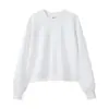Rojo vino reunión deportiva grupo de estudiantes universitarios uniforme crop top uniforme de equipo camisa cultural cuello redondo sudadera de algodón puro personalizada para mujer