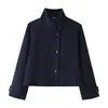 Z Estilo Europeu e Americano Transfronteiriço 2026 Nova Moda Feminina Atacado Casaco Curto Gola Alta 8780450