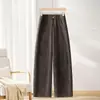 Calça Jacquard Jeans Design Foice para Mulheres, Nova Moda Verão 2026 Tendência Calça de Perna Larga Foice