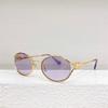 Nuevo Producto Miaojia Gafas de Sol Ovaladas Smu52Y Populares en Xiaohongshu Mismo Estilo Gafas de Sol de Metal Moda Estilo Callejero para Mujer