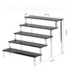 Suporte de Exibição de Acrílico Preto para Mesa de Casa Escada Display Rack de Armazenamento de Bonecas Feito à Mão Rack de Exibição de Pulseiras Joias Caixas Surpresa