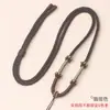 Corda de Pescoço Nó de Lótus Trançada Pingente de Jade Buda Corda Grossa Pingente DIY Ouro Corda de Colar Masculino Atacado