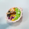 Adesivos de Geladeira de Resina de Comida Simulada Fruta Leite de Coco Refrescante de Hainan Pão Sorvete Adesivos Magnéticos Decoração de Móveis