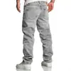 Jeans Rectos de Verano para Hombre 2026, Venta Caliente Transfronteriza, Pantalones Casuales Grises de Bloques de Color Estilizados, Modernos y en Stock