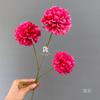 Simulación de 3 pequeñas hortensias artificiales, flores de ping pong, crisantemos, flores para bodas, guía de ruta, arreglo floral, bola decorativa, crisantemos, decoración para el hogar.