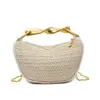 Bolsa de Mão Tendência de Nicho Verão 2025 Novo Estilo Retro Casual Simples Moda Corrente de Metal Bolsa de Ombro Transversal