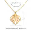 Colar Oco de Design de Nicho para Mulheres, Aço Inoxidável Dourado Tesoura Cabide Folha Personalizado Versátil Corrente Clavicular Atacado