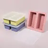 Caixa de Sopa Congelada Nova Transfronteiriça Caixa de Gelo Super Grande Grau Alimentício 2 Furos 4 Furos Molde de Caixa de Gelo de Silicone Caixa Congeladora de Alimento Suplementar de Silicone