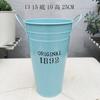 Balde de Ferro Vintage Balde de Lata Floricultura Balde para Flores Secas Balde de Flores Vaso Decorativo de Flores Ferro Forjado Arrumo de Flores Tubo com Fenda de Bambu